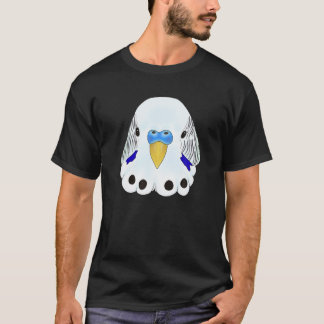 T-shirt Tête Budgie - Tête De Perruche Bleue Et Bleue Sur 