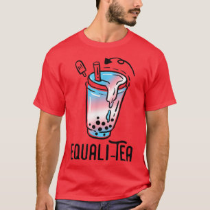 T-shirt Tête de bulle transgenre Thé drôle LGBT Trans drap