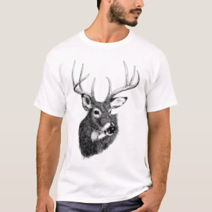 T-shirt tête de cerfs communs
