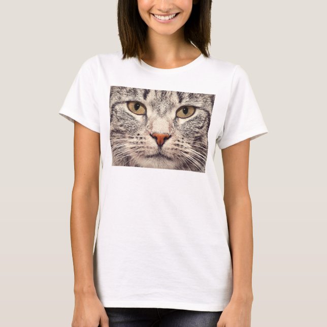 T-shirt Tête de chat pour femmes (Devant)