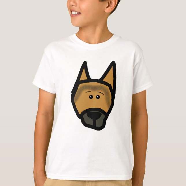 T-shirt tête de chien berger allemand 2 côtés.png (Devant)