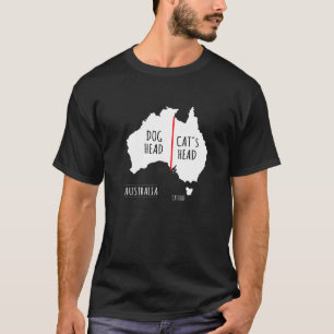 T-shirt Tête de chien d'Australie Tête de chat I Géographi