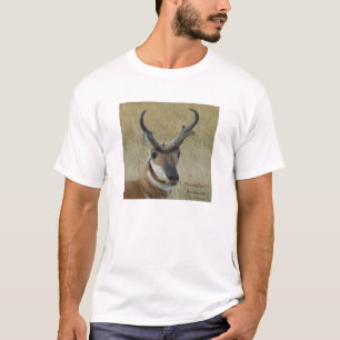T-shirt Tête de grand buck d'antilope pronghorn A5