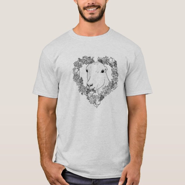 T-shirt Tête de LaMancha au coeur (complètement diffusion) (Devant)