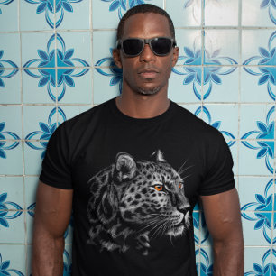 T-shirt Tête de léopard Graphisme animal Big Chat
