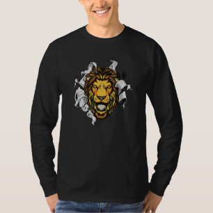 T-shirt Tête De Lion - Le Roi De L'Animal Rôde