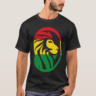 T-shirt Tête de lion rastafari souvenir Jamaïque Rasta Roo