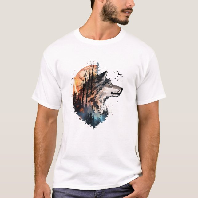 T-shirt tête de loup (Devant)