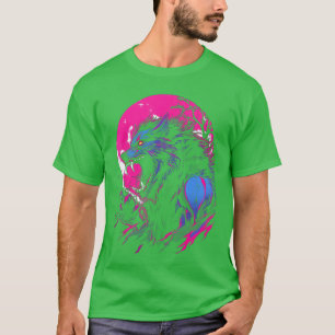 T-shirt Tête de loup-garou d'horreur Mythologie d'Hallowee