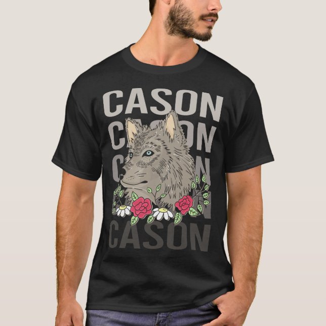 T-shirt Tête de loup - Nom du château (Devant)