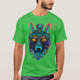 T-shirt Tête de loups Abstraits géométriques