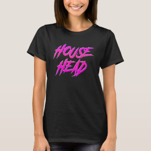 T-shirt Tête de maison - House Music EDM House Head DJ