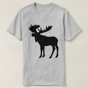 T-SHIRT TÊTE DE MOOSE PERSONNALISABLE. MOOSE ANTLERS