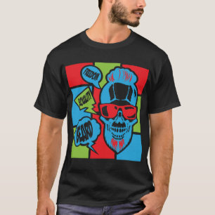 T-shirt tete de mort hipster citation barbe freedom beard