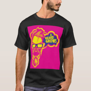 T-shirt tete de mort hipster citation beard grows moustach