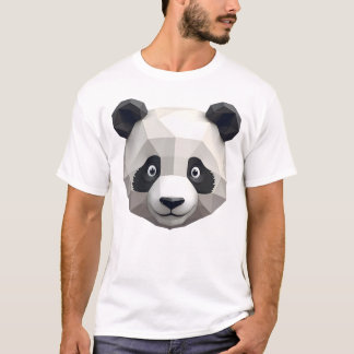 T-shirt tête de panda minimaliste