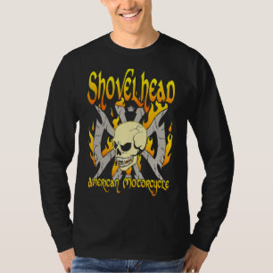 T-shirt TÊTE DE PELLE HD 1966 1984 Motos École Rétro Coupe