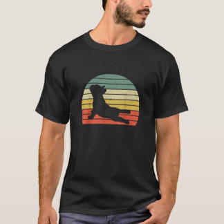 T-shirt Tête de pose de yoga taurin français sans coeur d'