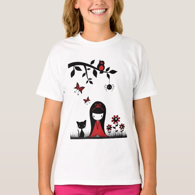 T-shirt Tête de ruban rouge (Devant)