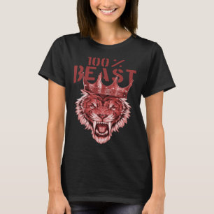 T-shirt Tête de Tigre Bête Animal Entraînement Gym Motivat