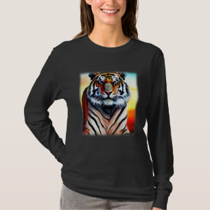 T-shirt Tête de visage de tigre gros chats prédateur empre