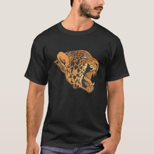 T-shirt Tête de visage léopard Jaguars Cheetahs Big Cat Wi