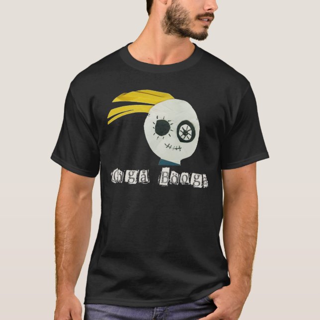 T-shirt tête de zombi de booga d'ooga (Devant)