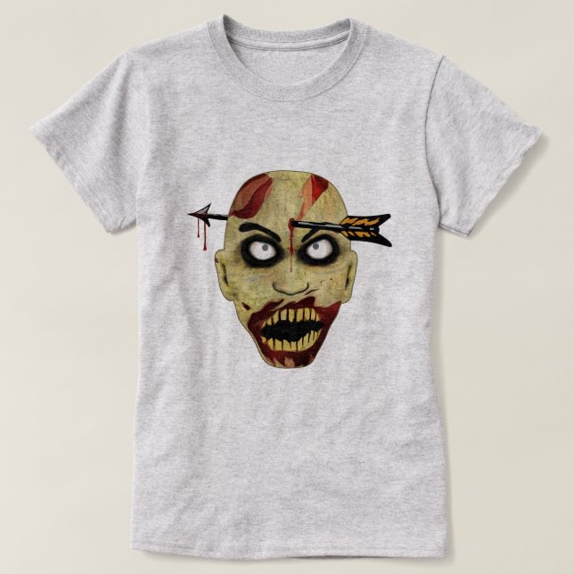T-shirt Tête de Zombie morte (Design devant)
