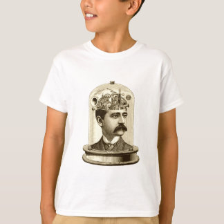 T-shirt Tête du cerveau de travail d'horloge en vapeur dan