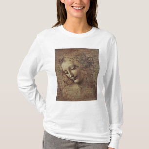 T-shirt Tête d'une jeune femme avec les cheveux ébouriff