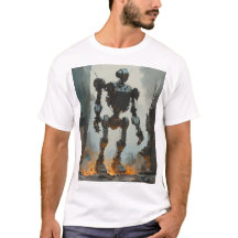 Tête graphique robot rétros tendance