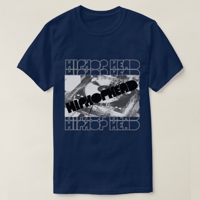 T-shirt Tête HipHop DJ (Design devant)