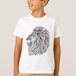 T-shirt Tête modelée ethnique de lion