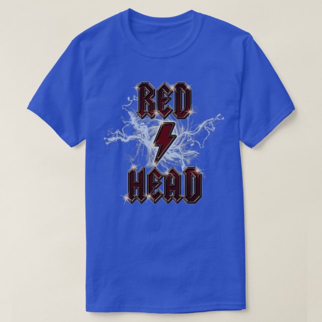 T-shirt Tête rouge en métal lourd (Design devant)
