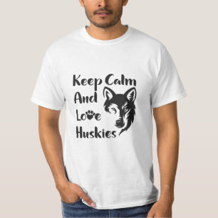 T-shirt Tête Sibérienne Husky Vintage