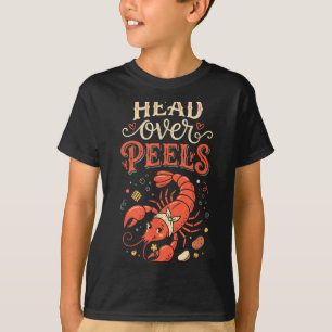 T-shirt Tête sur les écailles d'humour punique de homard d