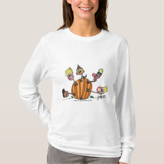 T-shirt Têtes de dessin provenant d'un citrouille