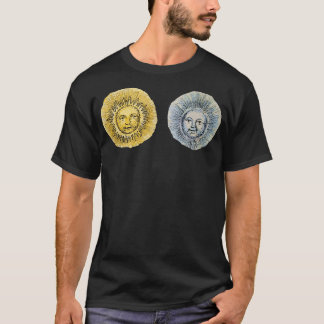T-shirt Têtes de soleil et de lune