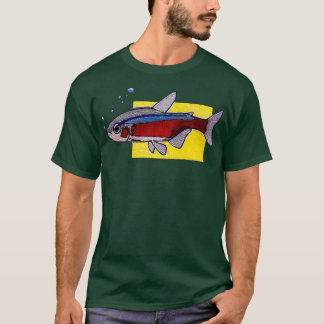 T-shirt Tetra néon aquarelle