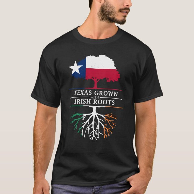 T-shirt Texan développé avec les racines irlandaises (Devant)