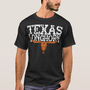 T-shirt Texas 1845 Vintage Longhorn Cowboy Et Fan De Rodéo