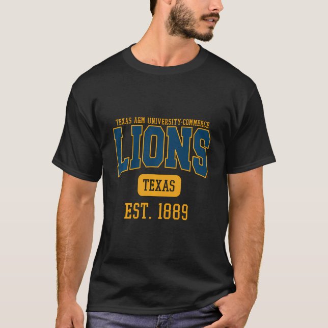 T-shirt Texas Am University-Commerce Lions Est. Date (Devant)