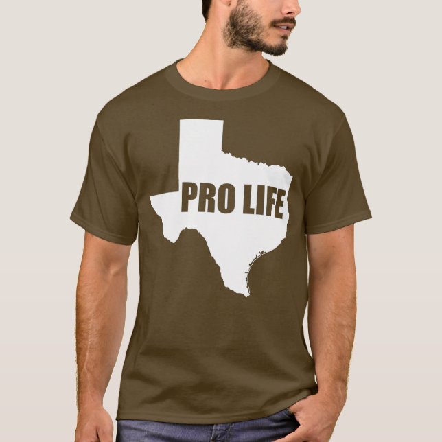 T-shirt Texas Anti-avortement TX State Map Outlines Anti T (Devant)