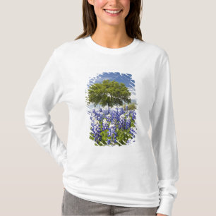 T-shirt Texas bluebonnets (lupinus texensis) et chêne