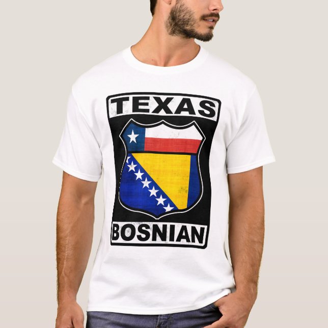T-shirt Texas Bosniaque Américain (Devant)