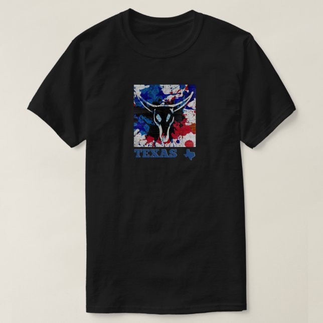 T-shirt Texas Bull Tee Abstrait (Design devant)