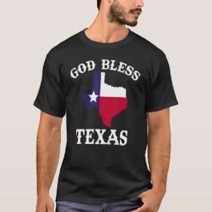 T-shirt Texas Drapeau Patriotique Texan Pride Dieu Béni Te