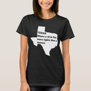 T-shirt texas droits des femmes covid blanc