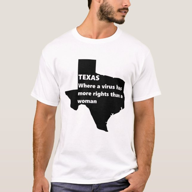 T-shirt texas droits des femmes covid noir (Devant)