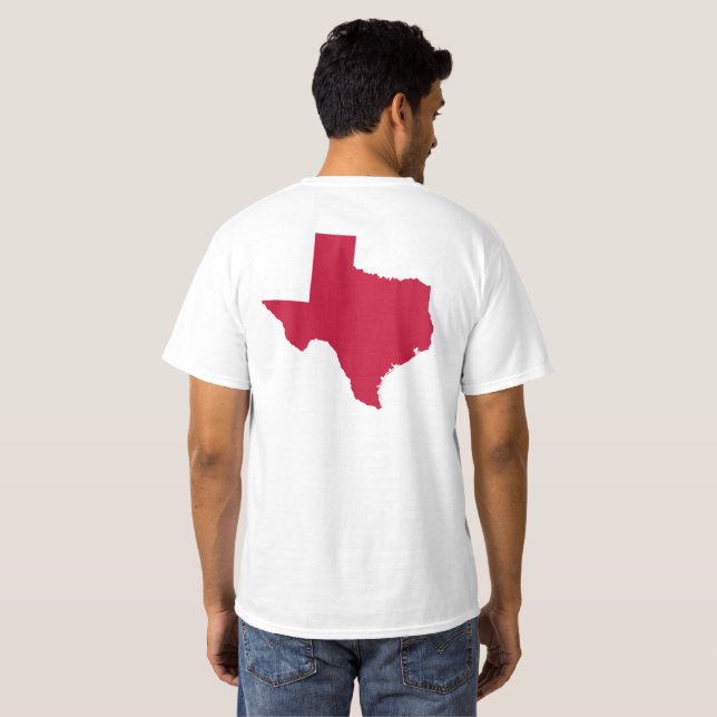 T-shirt Texas en rouge (Dos entier)
